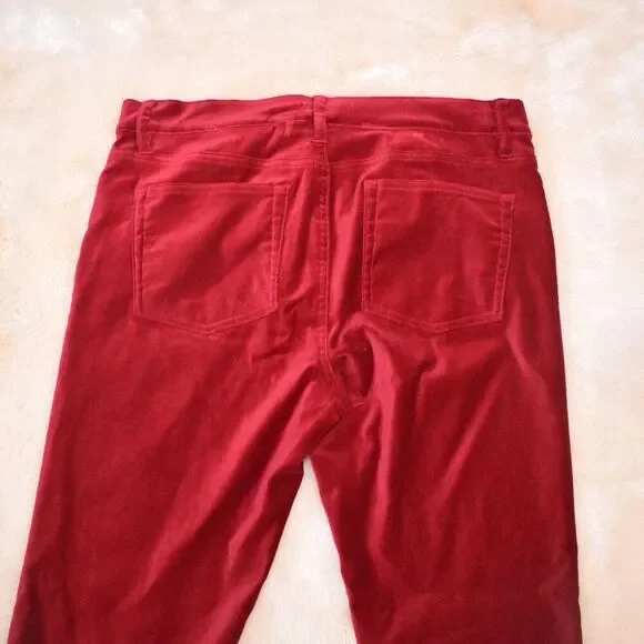 Lauren Ralph Lauren VTG 90s Bright Red Pant Sz 10 Velvety Soft Boot Cut Mid Rise - Picture 13 of 13